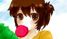 吃棒棒糖的图片动漫,棒棒糖动漫风插画背后的甜蜜故事